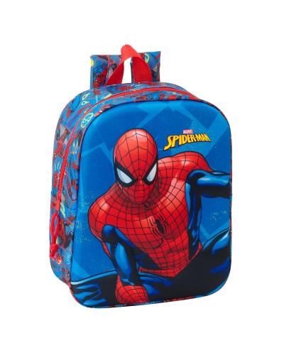 Lasten laukku Spider-Man Punainen Laivastonsininen 22 x 27 x 10 cm 3D