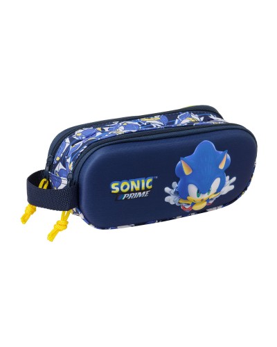 Zweifaches Mehrzweck-Etui Sonic City Blau 21 x 8 x 6 cm 3D