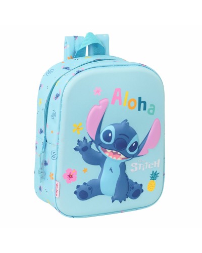 Zaino per Bambini Lilo & Stitch Azzurro Chiaro 22 x 27 x 10 cm 3D