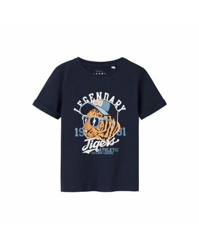 Kurzarm-T-Shirt für Kinder Name It Nmmvux Blau