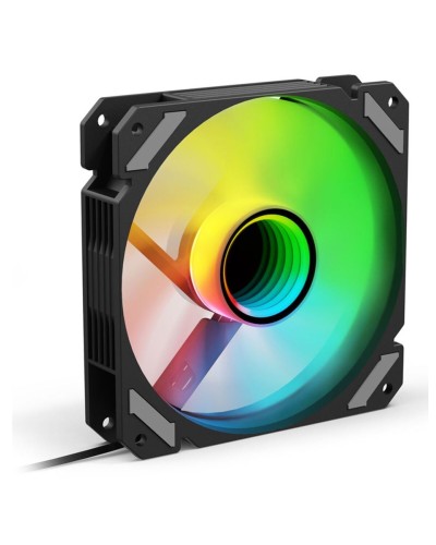 Ventilador de Caja Sharkoon SHARK Mirror RGB PWM REVERSE Ø 12 cm