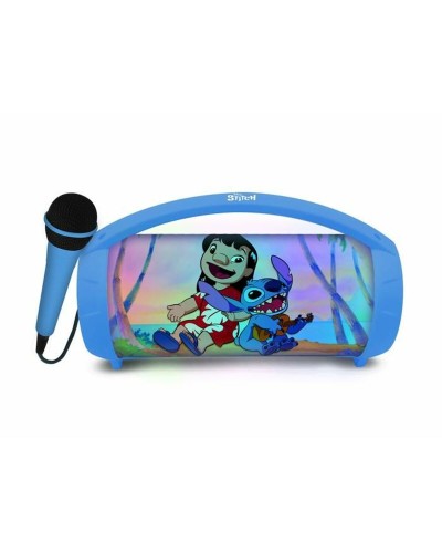 Bluetooth Speaker with Karaoke Microphone Lexibook Stitch Disney Blue