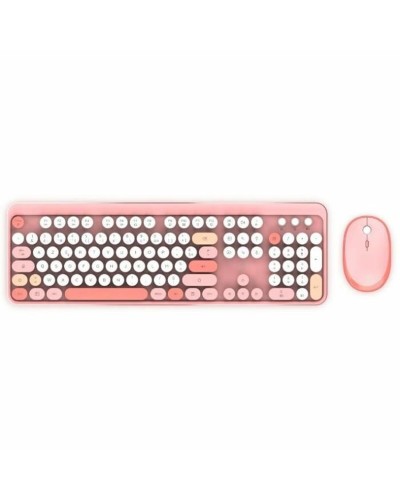 clavier et souris Mobility Lab Pure Color Rose Azerty Français