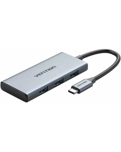 Hub USB 3.0 Vention Gris 4 Ports - Transfert de Données Rapide
