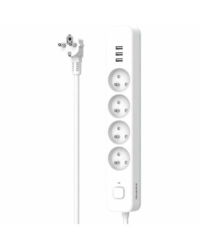 Rallonge 4 prises Schuko avec interrupteur QUARX (1,5 m)