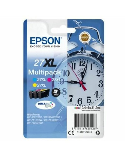 Original Bläckpatron Epson 27XL Magenta Gul Turkos Trefärgad Cyan/Magenta/Gul