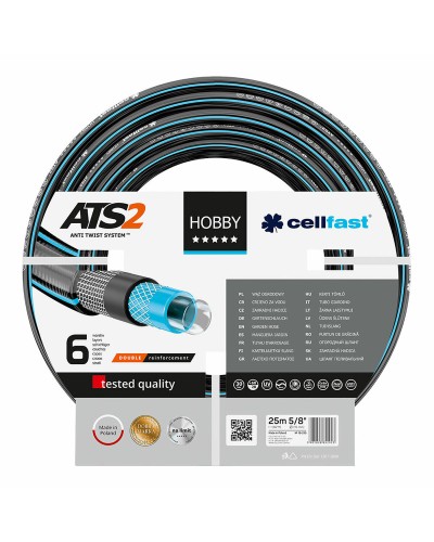 Cellfast Hobby Ats2 Pump: 25 m hose, PVC, 6 layers, Ø 15 mm
