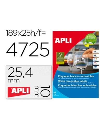 Étiquettes adhésives Apli 10198 Transparent