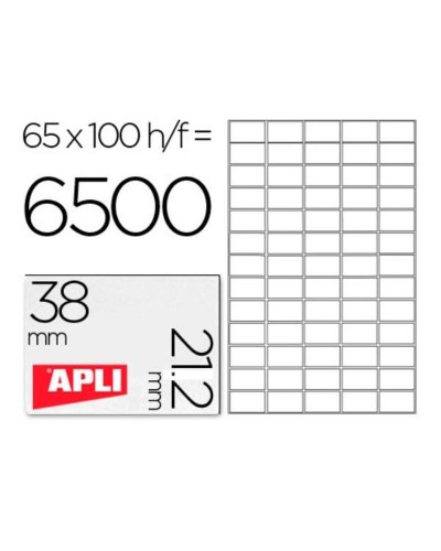 Étiquettes adhésives Apli 1283 Blanc 100 Volets 38 x 21,2 mm