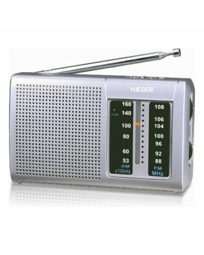 Radio AM/FM Haeger PR-BIB.001A Grey