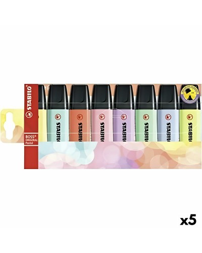 Fluorescerande markörsuppsättning Stabilo Boss Multicolour (5 antal)