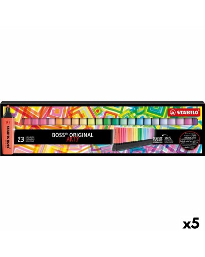 Stabilo Boss Arty - Set de 5 Surligneurs Multicolores Originaux
