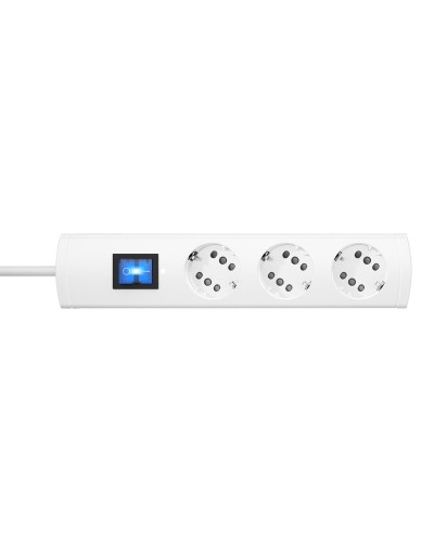 Schuko 3-socket plugboard with power switch Kopp Duoversal Plus 3600 W (1,4 m)