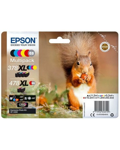 Cartucho de Tinta Original Epson Multipack 6-colours 378XL / 478XL Claria Photo HD Ink Negro