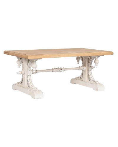 Mesa de Centro ESPRIT Blanco Natural 110 x 65 x 46 cm: Elegancia y funcionalidad para tu salón
