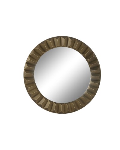 Miroir mural ESPRIT doré | Design moderne en fer et cristal | L 110,5 x P 5,5 x H 110,5 cm
