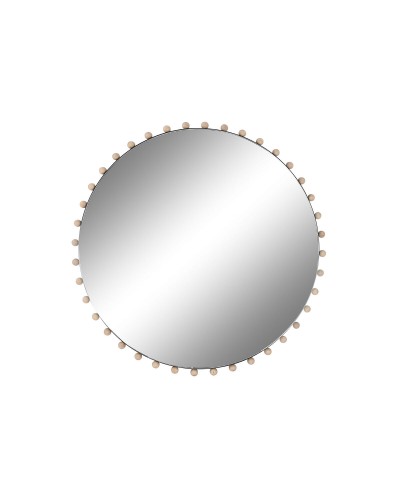 Wandspiegel Home ESPRIT Zwart Natuurlijk Kristal Ijzer Modern Ballen 113 x 4,5 x 113 cm