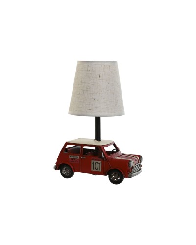 ESPRIT Table Lamp White and Red in Linen and Metal, 20x14x27cm
