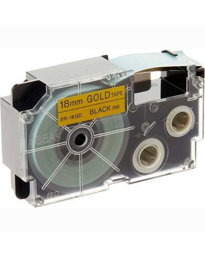Laminated Tape for Labelling Machines Casio Black Golden