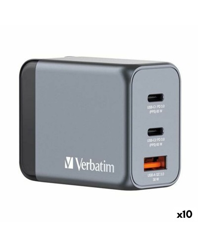 Oplader Verbatim GNC-65 Zwart 65 W Universeel (10 Stuks)