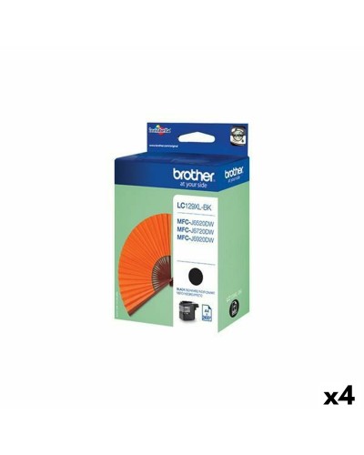 Originele inkt cartridge Brother MFCJ6720DW/MFCJ6920DW/MFC6520DW Zwart (4 Stuks)