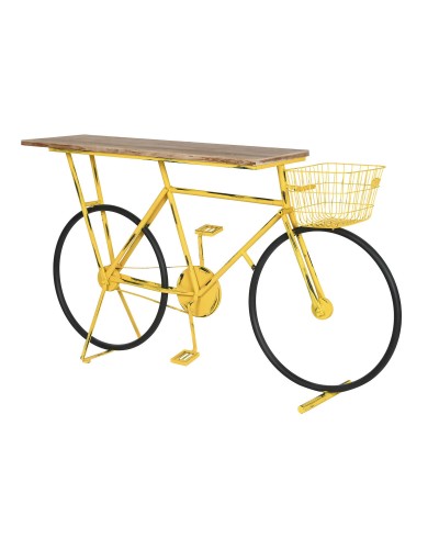 Pelikonsoli Home ESPRIT Keltainen Musta Puu Metalli 160 x 40 x 88 cm