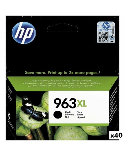 Cartouche d'encre originale HP Officejet Pro All-in-One 9010,9012,9014,9015,9016,9019,9020,9022,9025 - Nº 963XL Noir (40 Unit?