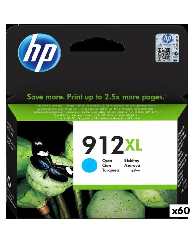 Originele inkt cartridge HP 912XL Cyaan (60 Stuks)