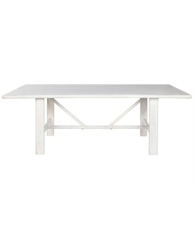 Eettafel Home ESPRIT Wit Mangohout 213,4 x 96,5 x 76,2 cm
