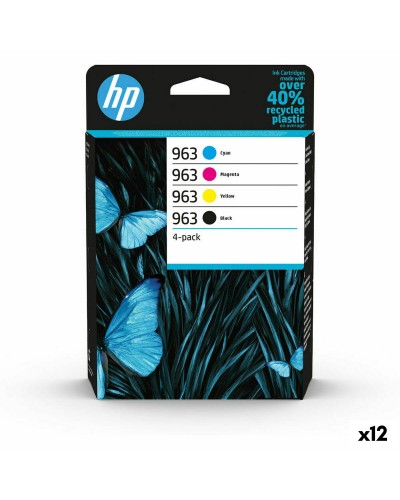 Cartouche d'encre originale HP OFFICEJET PRO 9000 SERIES - Nº 963 Jaune Multicouleur (12 Unités)