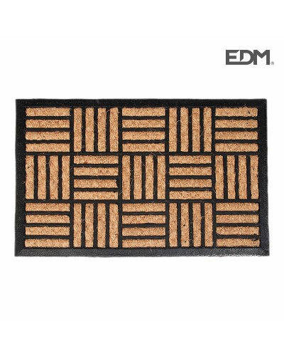 Paillasson en Caoutchouc EDM Marron 40 x 60 cm : Entrée Sèche et Propre pour Maison et Bureau

