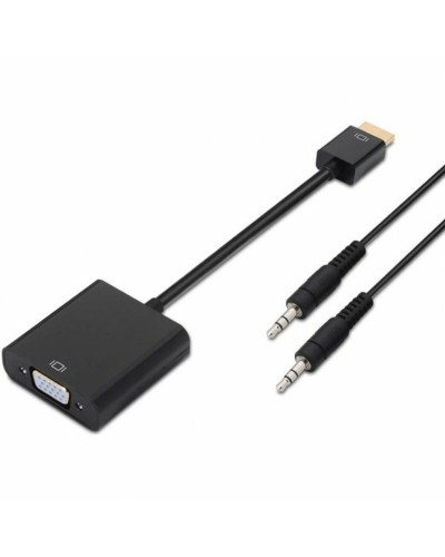 HDMI toS VGA with Audio Adapter Aisens A122-0126 Black 10 cm