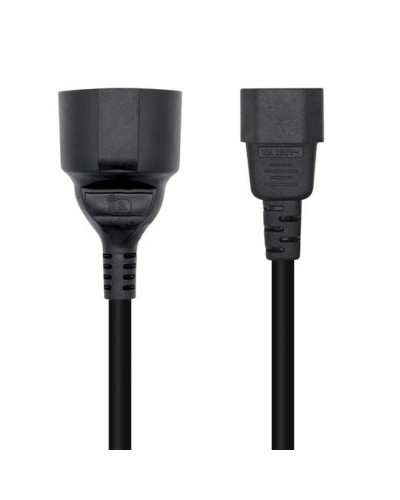 Voedingskabel Aisens A132-0467 25 cm C14 CEE 7/7 Zwart