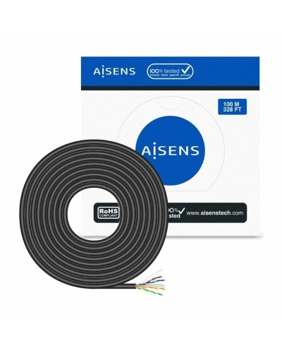 Cable de Red Rígido UTP Categoría 6 Aisens A135-0675 Negro 100 m