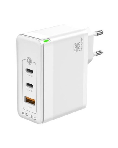 Caricabatterie da Parete Aisens ASCH-100W3P008-W Bianco 100 W (1 Unità)