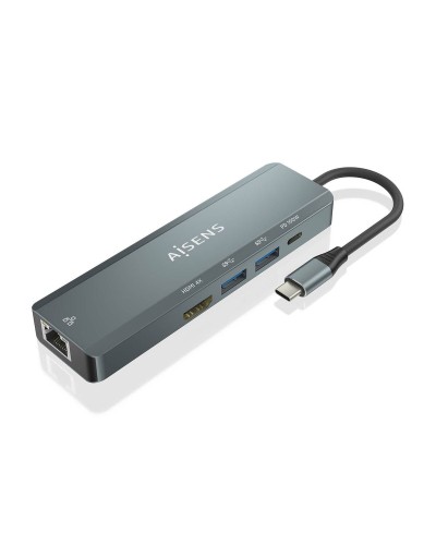 Hub USB Aisens ASUC-5P011-GR Gris (1 Unité)