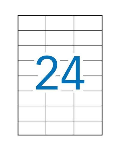 Klevende etiketten Apli 1273 100 Lakens 70 x 37 mm Wit