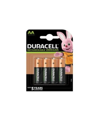 Pilas Recargables DURACELL HR6DX1500 AA HR6 NiMh 2500 mAh 2500 mAh 1,2 V (4 Unidades)