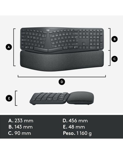Toetsenbord Logitech 920-010105 Zwart Grijs Grafiet Qwerty Spaans