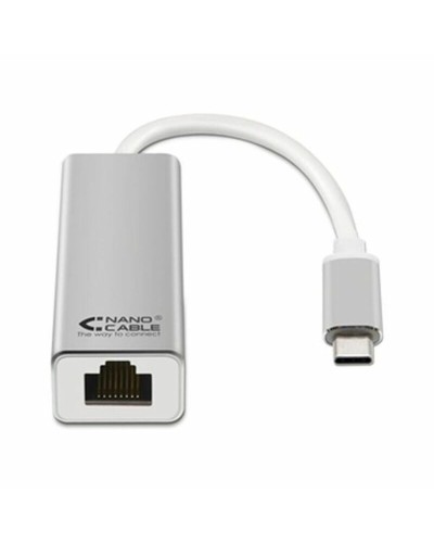 Conversor USB 3.0 a Gigabit Ethernet NANOCABLE 10.03.0402 Plateado