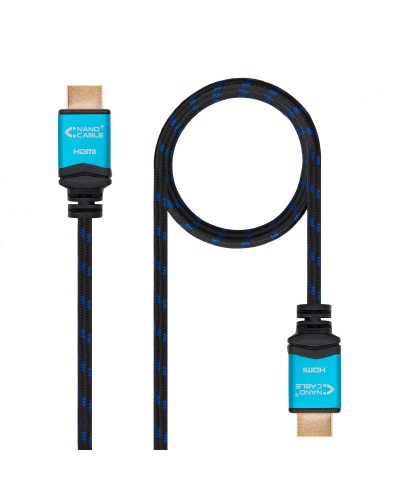 Cavo HDMI NANOCABLE 10.15.3701 V2.0 Nero/Blu 1 m 4K Ultra HD
