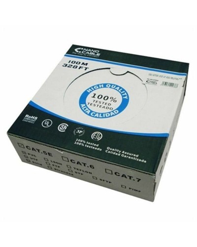 Kabel RJ45 Kategori 5 FTP Styv NANOCABLE 10.20.0902 100 m Grå 100 m