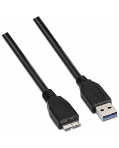 USB 3.0 A to Micro USB B Cable NANOCABLE 10.01.1102-BK Black 2 m