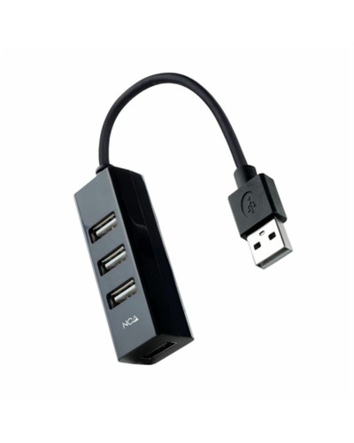 USB-HUB NANOCABLE 10.16.4404 Svart (1 antal)