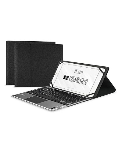 Hülle für Tablet und Tastatur Subblim SUB-KT2-BTP001 Schwarz Qwerty Spanisch