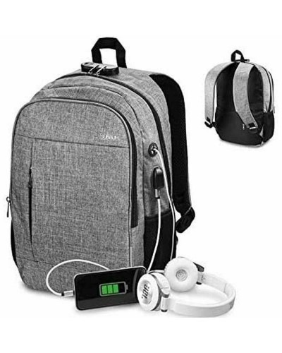 Rucksack for Laptop and Tablet with USB Output Subblim SUB-BP-1UL0001 Grey