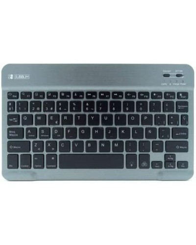 Tastiera Bluetooth con Supporto per Tablet Subblim SUB-KBT-SMBL31 Grigio Qwerty in Spagnolo QWERTY
