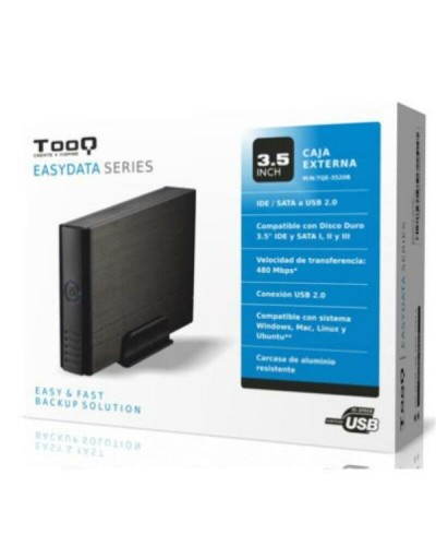 Caja Externa TooQ TQE-3520B HD 3.5" IDE / SATA III USB 2.0 Negro 3,5"