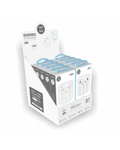 Auriculares con Micrófono Tech One Tech TEC1203 Blanco 10 Unidades