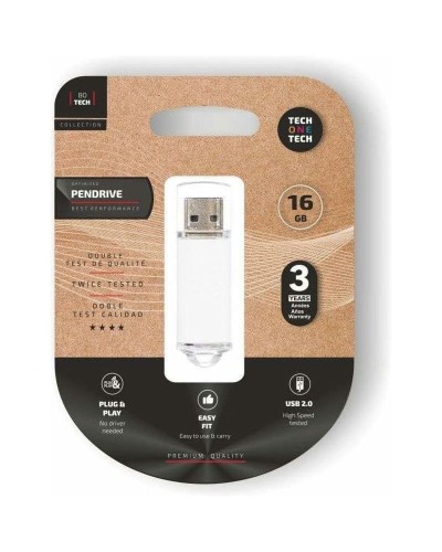 Clé USB Tech One Tech Basic Blanc 16 GB